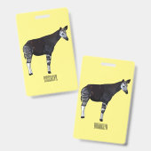 Okapi cartoon Illustration Ausweis (Vorder- & Rückseite)