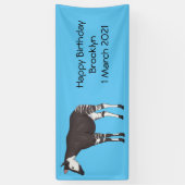 Okapi cartoon Illustration Banner (Vertikal)
