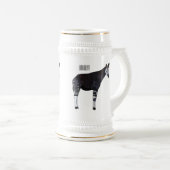 Okapi cartoon Illustration Bierglas (VorderseiteRechts)