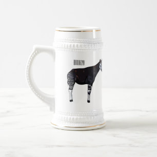 Okapi cartoon Illustration Bierglas