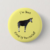Okapi cartoon Illustration Button (Vorderseite)