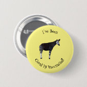 Okapi cartoon Illustration Button (Vorne & Hinten)