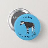 Okapi cartoon Illustration Button (Vorne & Hinten)