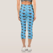 Okapi cartoon Illustration Capri Leggings (Rückseite)