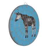 Okapi cartoon illustration dartscheibe (Vorderseite Links)