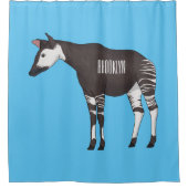 Okapi cartoon Illustration Duschvorhang (Vorderseite)