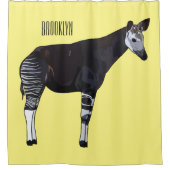 Okapi cartoon Illustration Duschvorhang (Vorderseite)