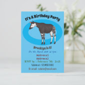 Okapi cartoon Illustration Einladung (Stehend Vorderseite)