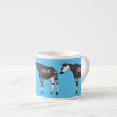 Okapi cartoon Illustration Espressotasse (Vorderseite Rechts)