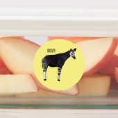 Okapi cartoon illustration etiketten (Befestigt)