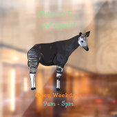 Okapi cartoon Illustration Fensteraufkleber (Blatt 2)