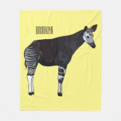 Okapi cartoon Illustration Fleecedecke (Vorderseite)