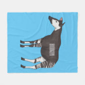 Okapi cartoon Illustration Fleecedecke (Vorderseite (Horizontal))