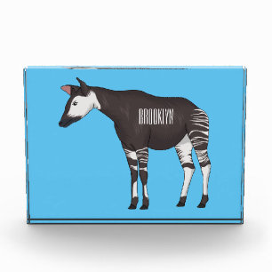 Okapi cartoon illustration fotoblock