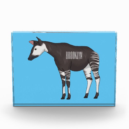 Okapi cartoon illustration fotoblock (Vorderseite)