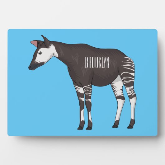 Okapi cartoon Illustration Fotoplatte (Vorderseite)