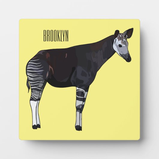 Okapi cartoon Illustration Fotoplatte (Vorderseite)