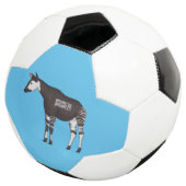 Okapi cartoon Illustration Fußball (Dreiviertel)
