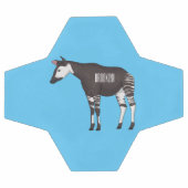 Okapi cartoon Illustration Fußball (Flach)