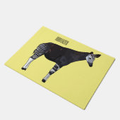 Okapi cartoon Illustration Fußmatte (Schrägansicht)