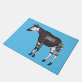 Okapi cartoon illustration fußmatte (Schrägansicht)