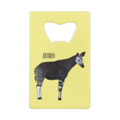 Okapi cartoon Illustration Geldbeutel Flaschenöffner (Rückseite)