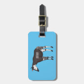 Okapi cartoon Illustration Gepäckanhänger (Vorderseite vertikal)