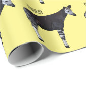 Okapi cartoon Illustration Geschenkpapier (Rolleneckpunkt)