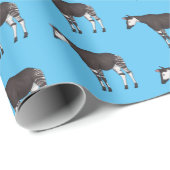 Okapi cartoon Illustration Geschenkpapier (Rolleneckpunkt)
