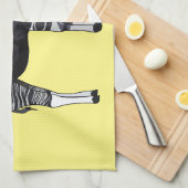 Okapi cartoon Illustration Geschirrtuch (Viertel Falte)