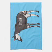 Okapi cartoon illustration geschirrtuch (Vertikal)