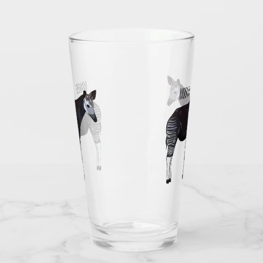 Okapi cartoon Illustration Glas (Links)