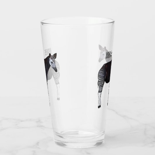 Okapi cartoon Illustration Glas (Rechts)