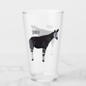 Okapi cartoon Illustration Glas (Vorderseite)