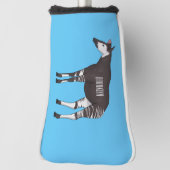 Okapi cartoon Illustration Golf Headcover (Rotieren 90)