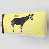 Okapi cartoon Illustration Golf Headcover (Vorderseite)