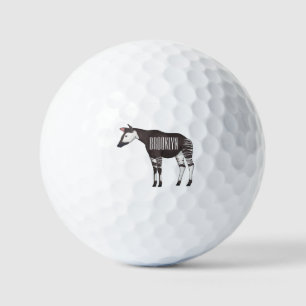 Okapi cartoon Illustration Golfball