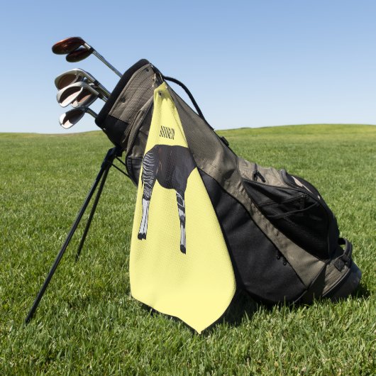 Okapi cartoon Illustration Golfhandtuch (Gras)