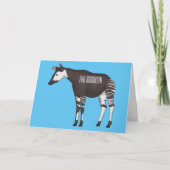 Okapi cartoon Illustration Karte (Vorderseite)