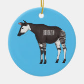 Okapi cartoon Illustration Keramik Ornament (Vorne)