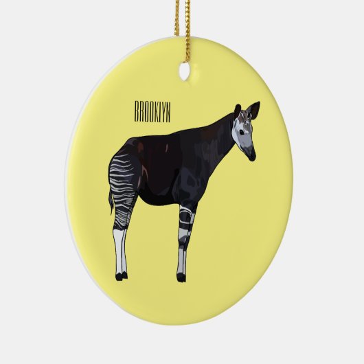 Okapi cartoon Illustration Keramik Ornament (Rechts)