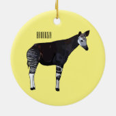 Okapi cartoon Illustration Keramik Ornament (Hinten)