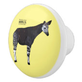 Okapi cartoon Illustration Keramikknauf (Rechts)