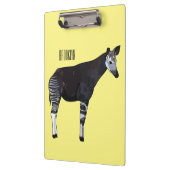 Okapi cartoon Illustration Klemmbrett (Links)