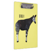 Okapi cartoon Illustration Klemmbrett (Rechts)