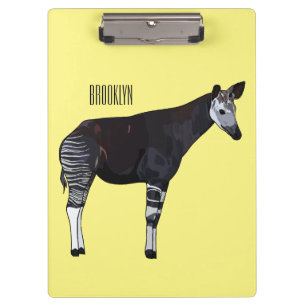 Okapi cartoon Illustration Klemmbrett