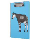 Okapi cartoon Illustration Klemmbrett (Links)