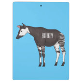Okapi cartoon Illustration Klemmbrett (Rückseite)