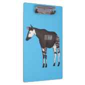 Okapi cartoon Illustration Klemmbrett (Rechts)