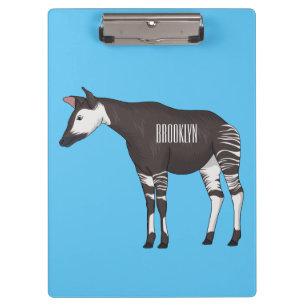 Okapi cartoon Illustration Klemmbrett